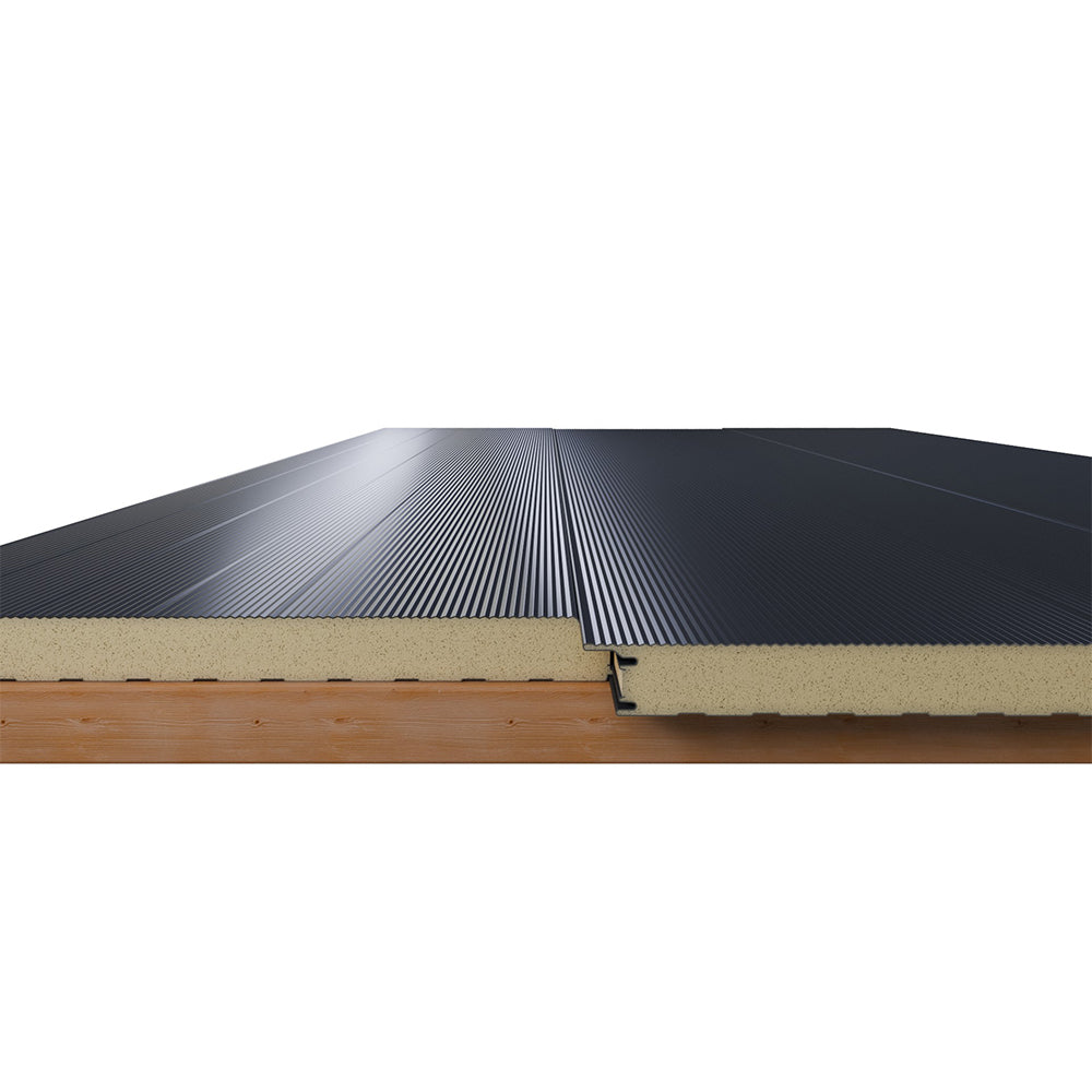 Sandwichplatten Wand mikroliniert mit verdeckter Verschraubung