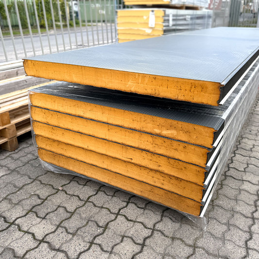 Paket #35 Sandwichplatten Wand Carbonoptik 100 mm 6 x 5m 2. Wahl