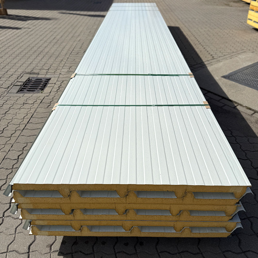 Paket #38 Sandwichplatten Dach 6 x 6,0 m Kernstärke 40 mm
