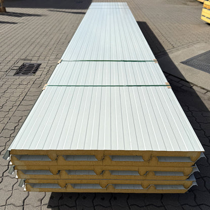Paket #38 Sandwichplatten Dach 6 x 6,0 m Kernstärke 40 mm